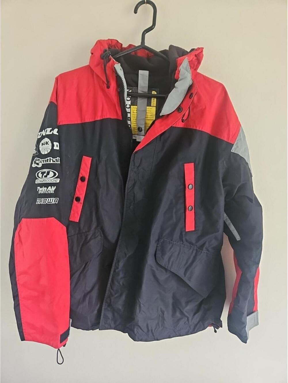 Black And Red Honda Fox Racing Jacket Sleeve And Back Logos